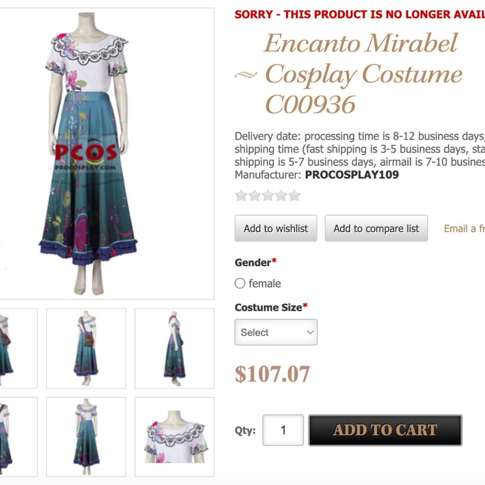 Mirabel Encanto Cosplay Costume View 6